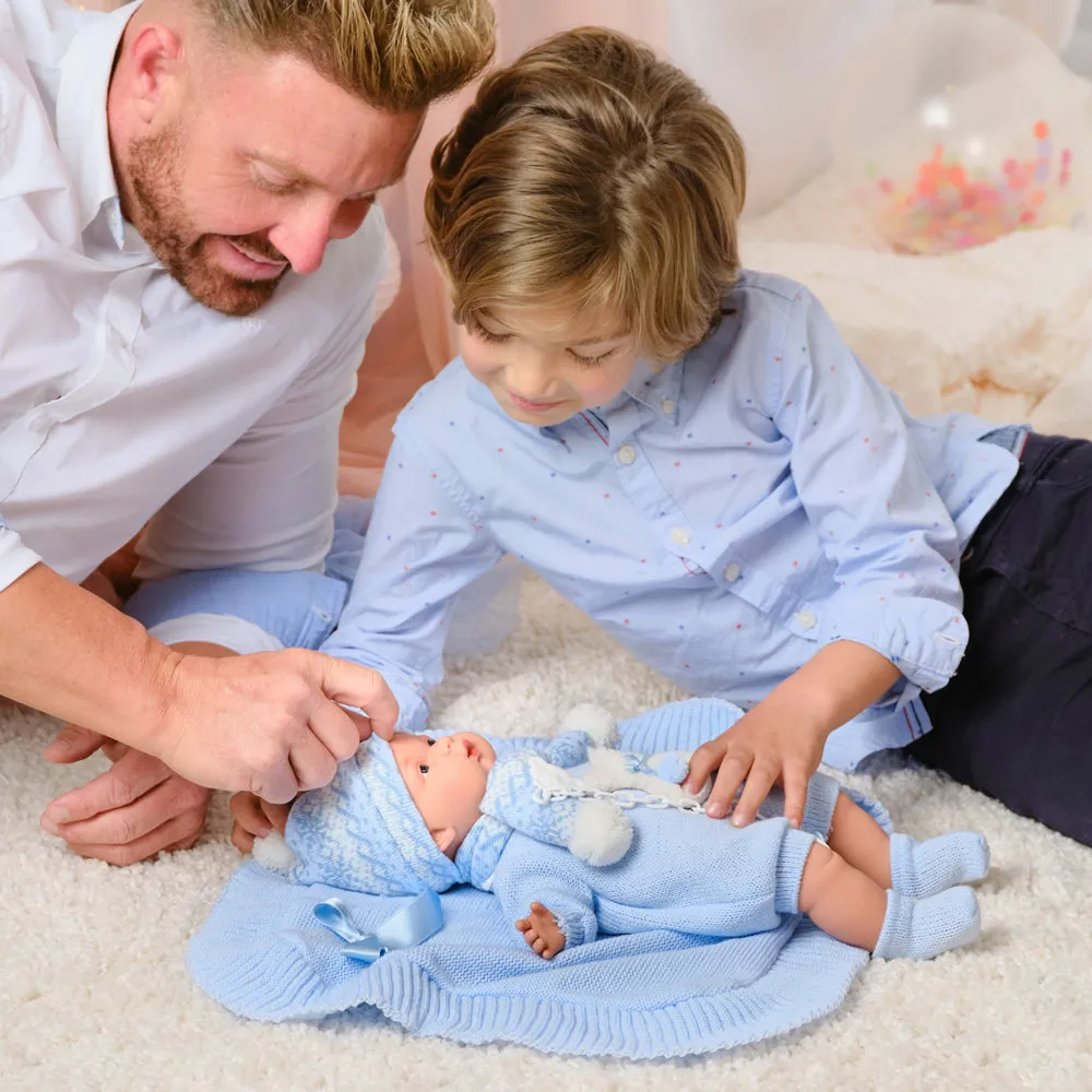 Muñeco Llorens que llora 38 cm - Los Llorones - Joel Llorón con Toquilla Celeste