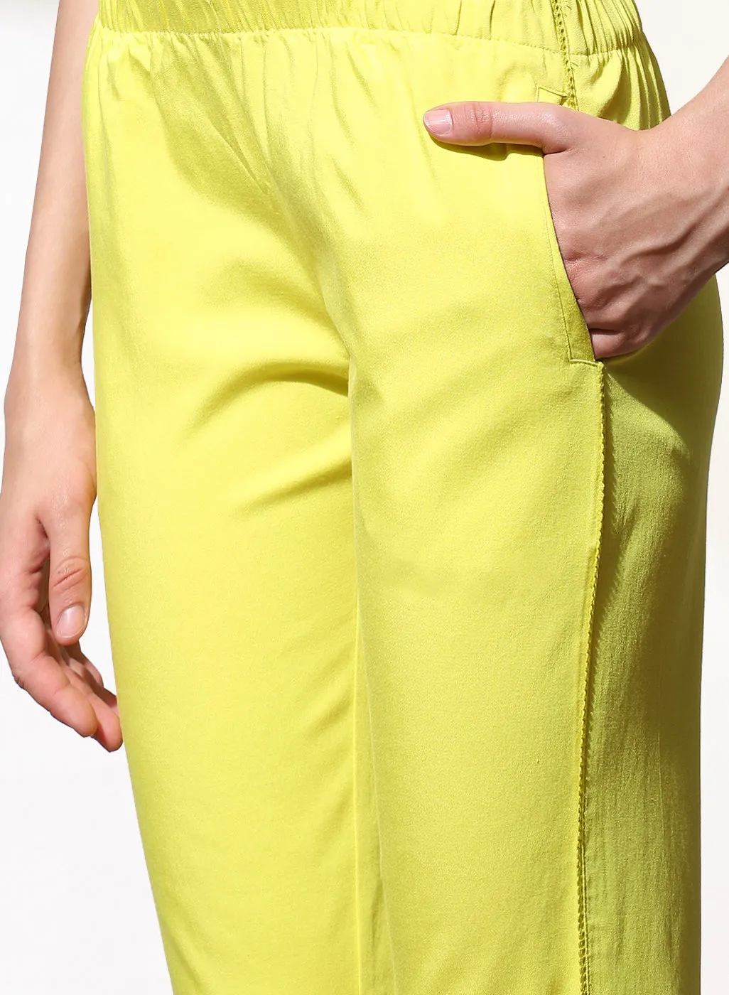 Mustard Capri In Solid Color