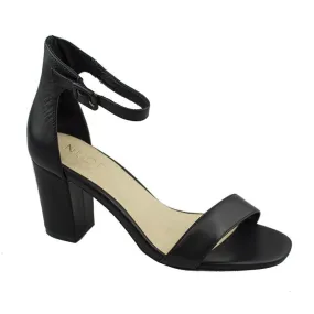 Nude Silence Black Heeled Sandal