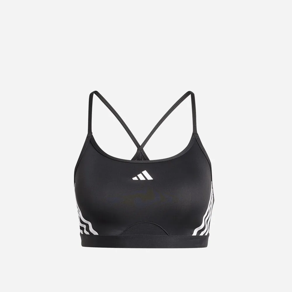 Áo Ngực Thể Thao Nữ Adidas Aeroreact Training Light-Support 3-Stripes - Đen