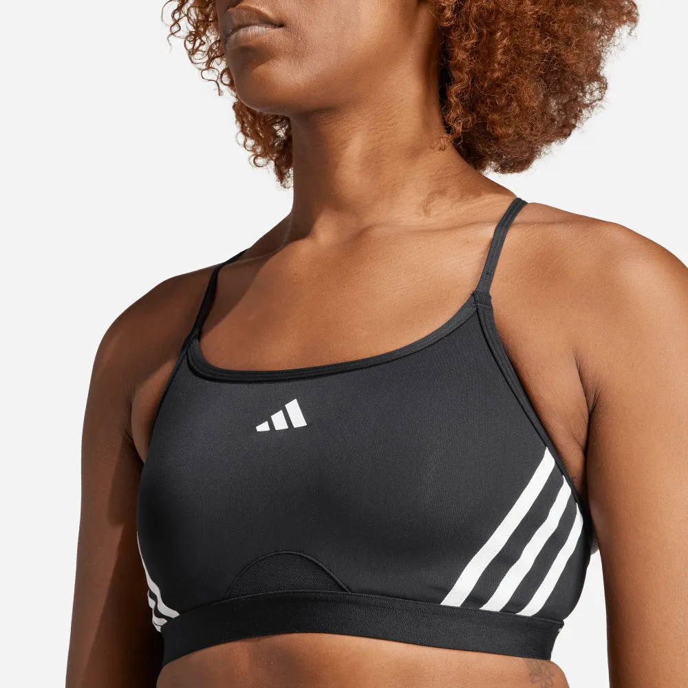 Áo Ngực Thể Thao Nữ Adidas Aeroreact Training Light-Support 3-Stripes - Đen