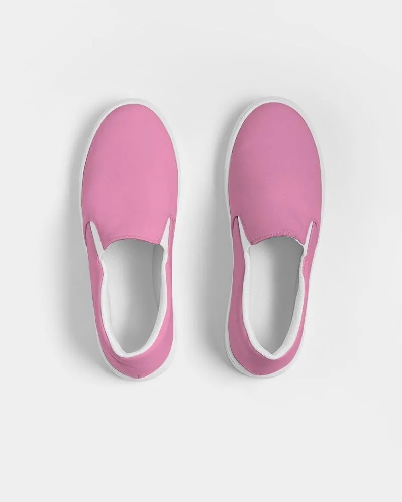 Pastel Magenta Slip-On Canvas Sneakers | Women's | Bright Pastel Magenta | C0M60Y0K0