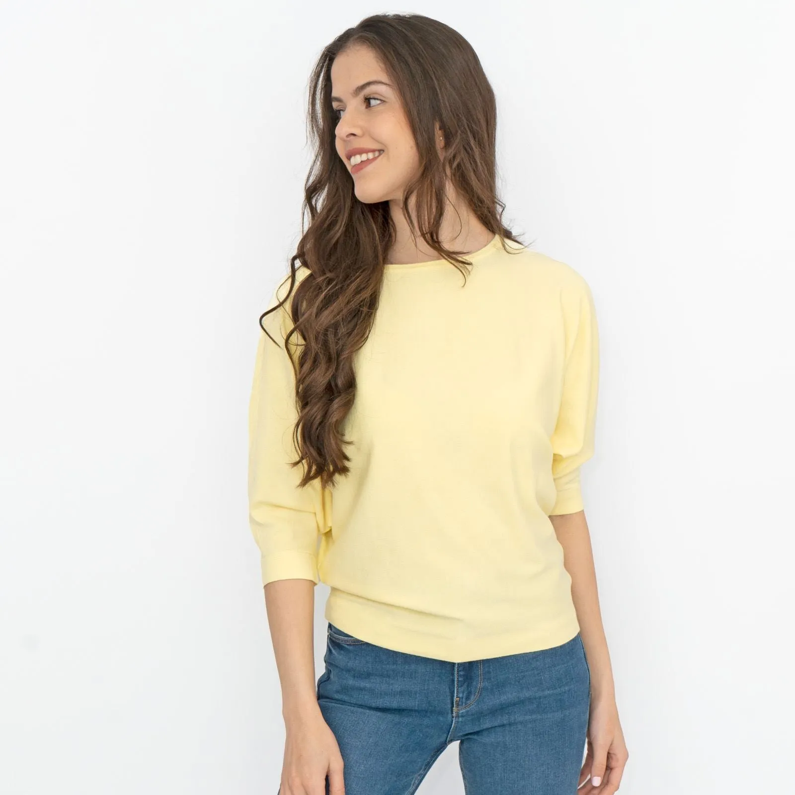 Phase Eight Cristine Yellow Short Sleeve Batwing Tops