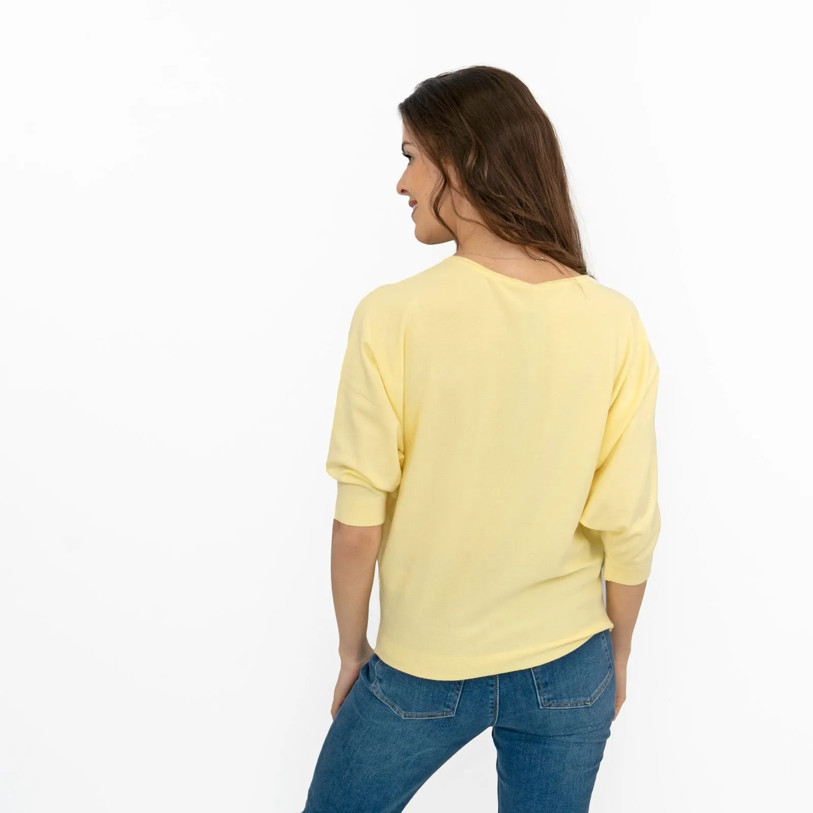 Phase Eight Cristine Yellow Short Sleeve Batwing Tops