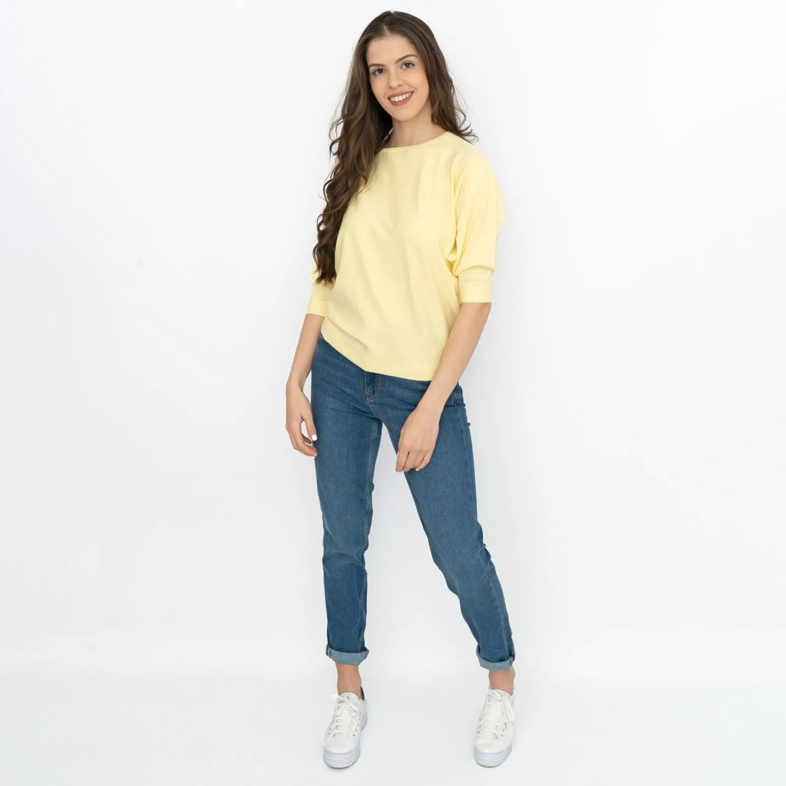 Phase Eight Cristine Yellow Short Sleeve Batwing Tops