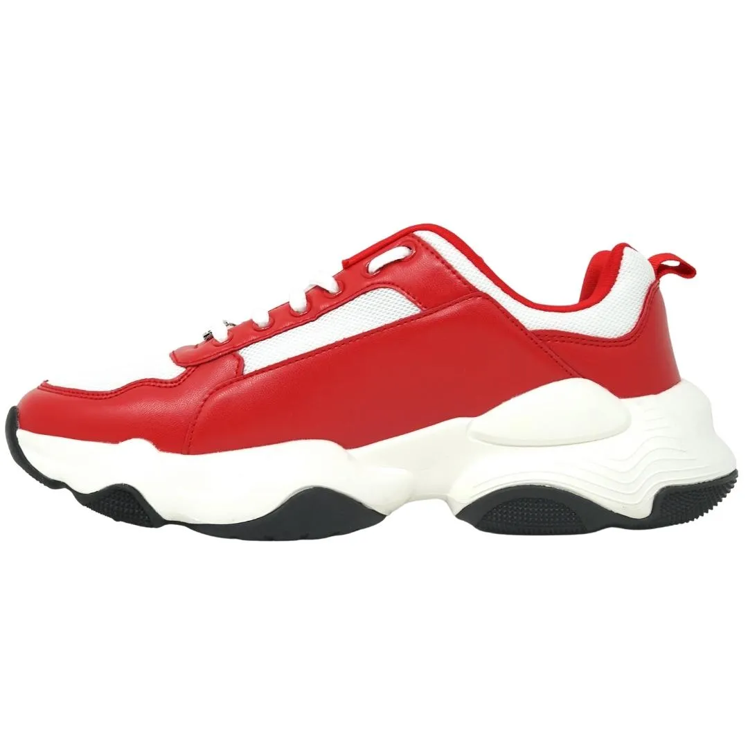 Plein Sport Bold Brand Logo Red Sneakers