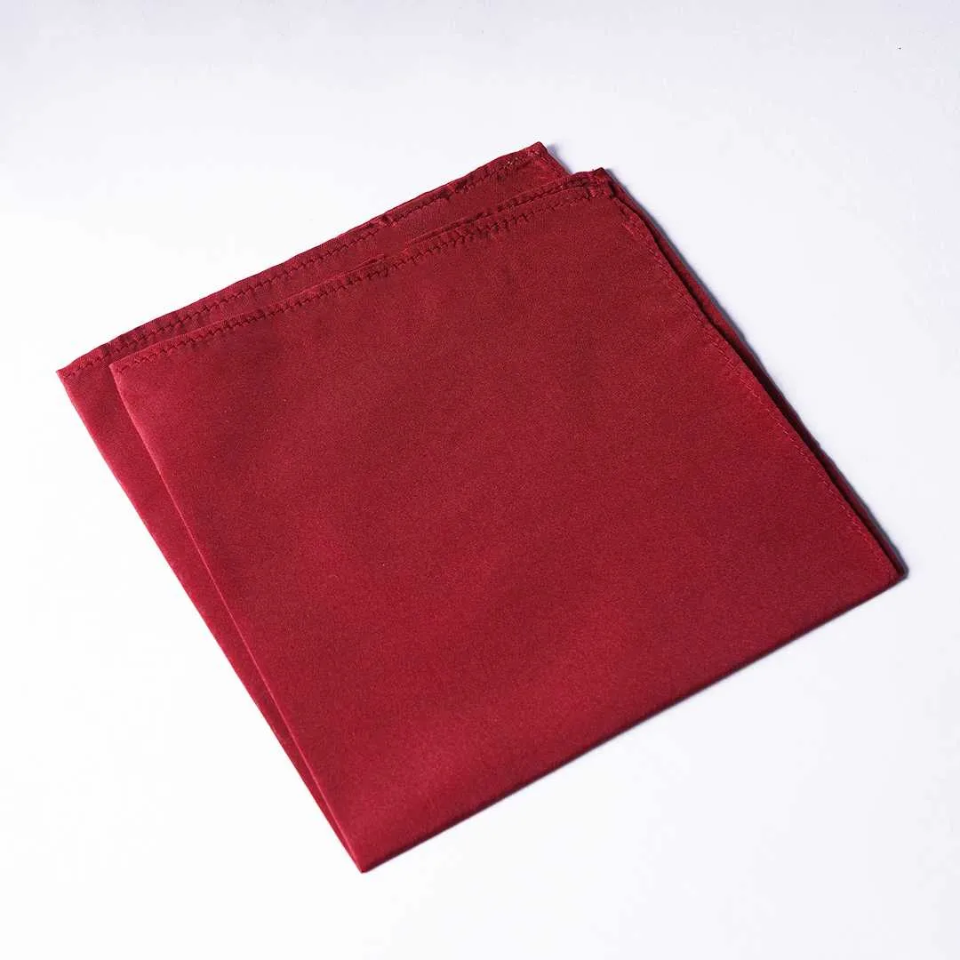 Pocket Square - Solid - Maroon