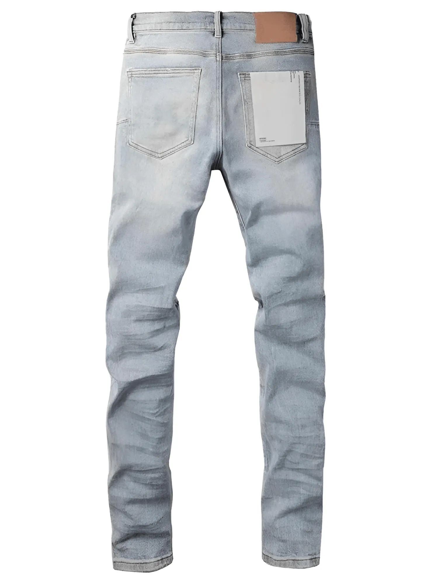 Purple Roca Designer Jeans Fashion Top Quality Light Blue Jeans With Kneeholes High Fashion