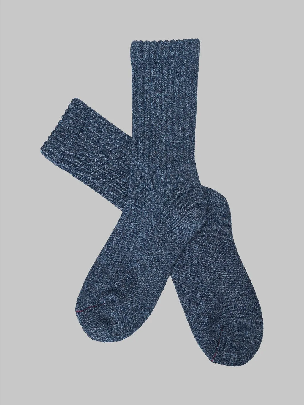 ROTOTO Loose Pile Crew Socks Mix Navy