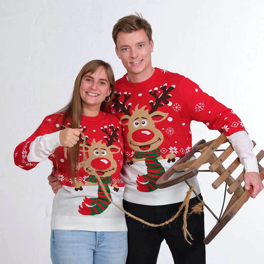 Rudolfs Julesweater Rød - Herre.