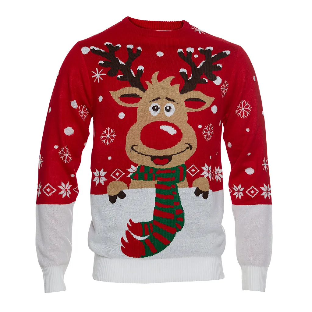 Rudolfs Julesweater Rød - Herre.