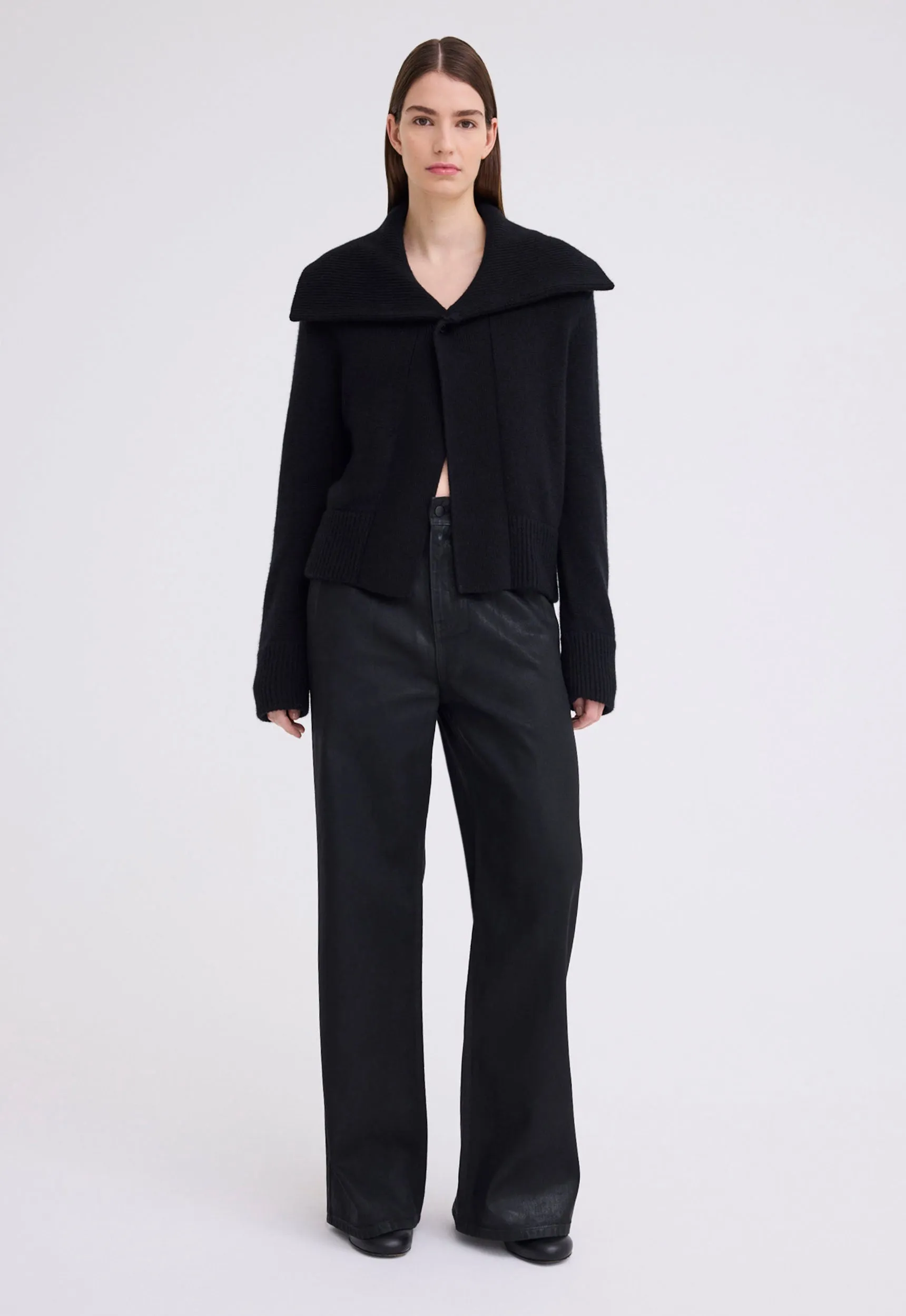 Saddle Cashmere Jacket - Black