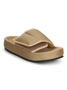 Sand Broad Strap Slip-on Flats