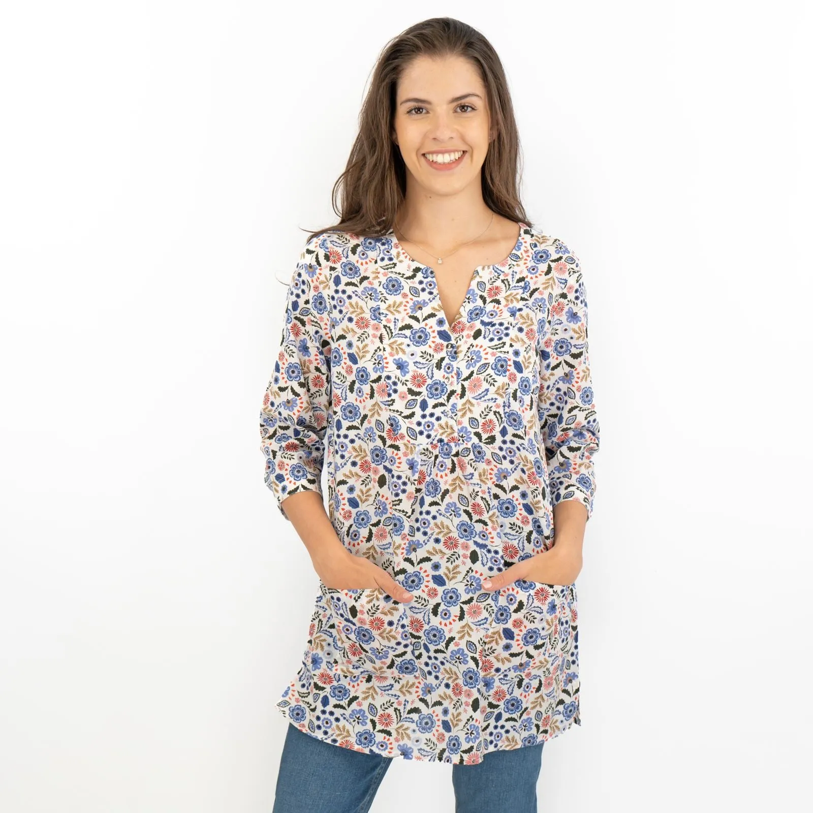 Seasalt Floral Womens Aventurier Cotton Tunic