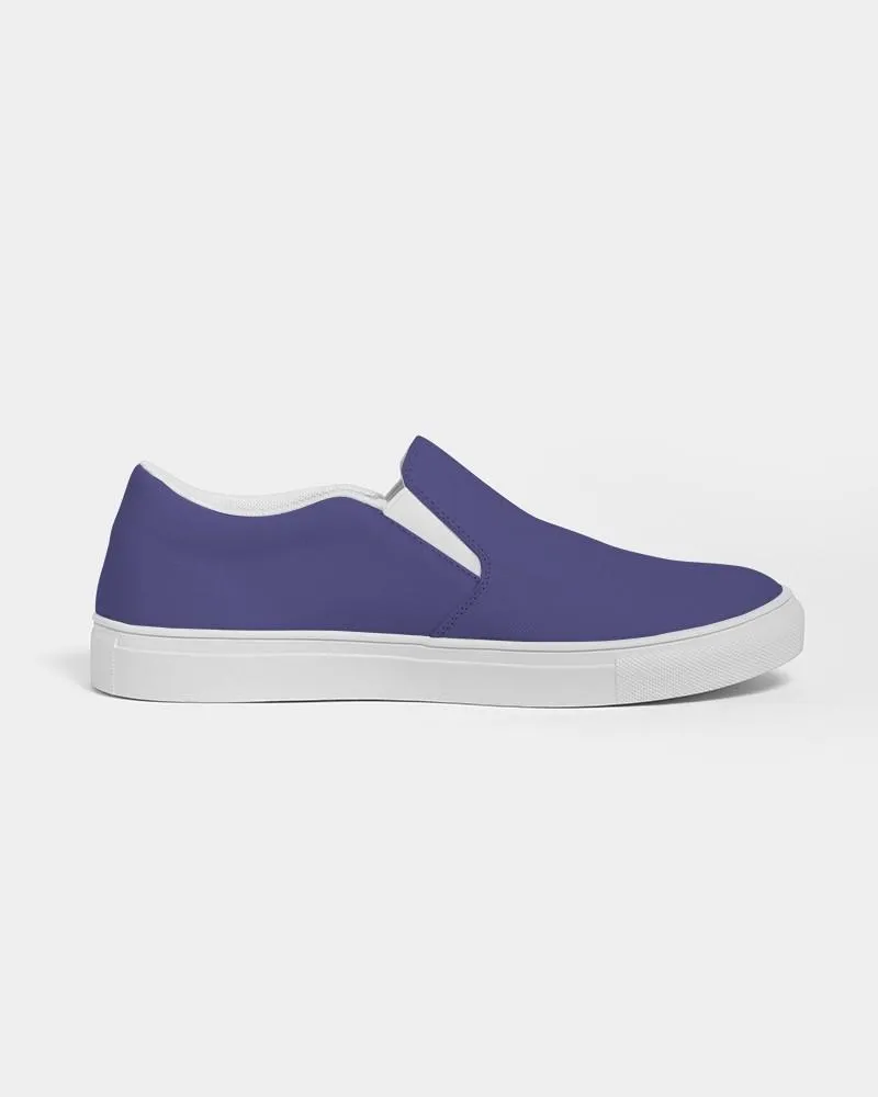 Shaded Midtone Blue Slip-On Canvas Sneakers | Women's | C80M80Y0K30