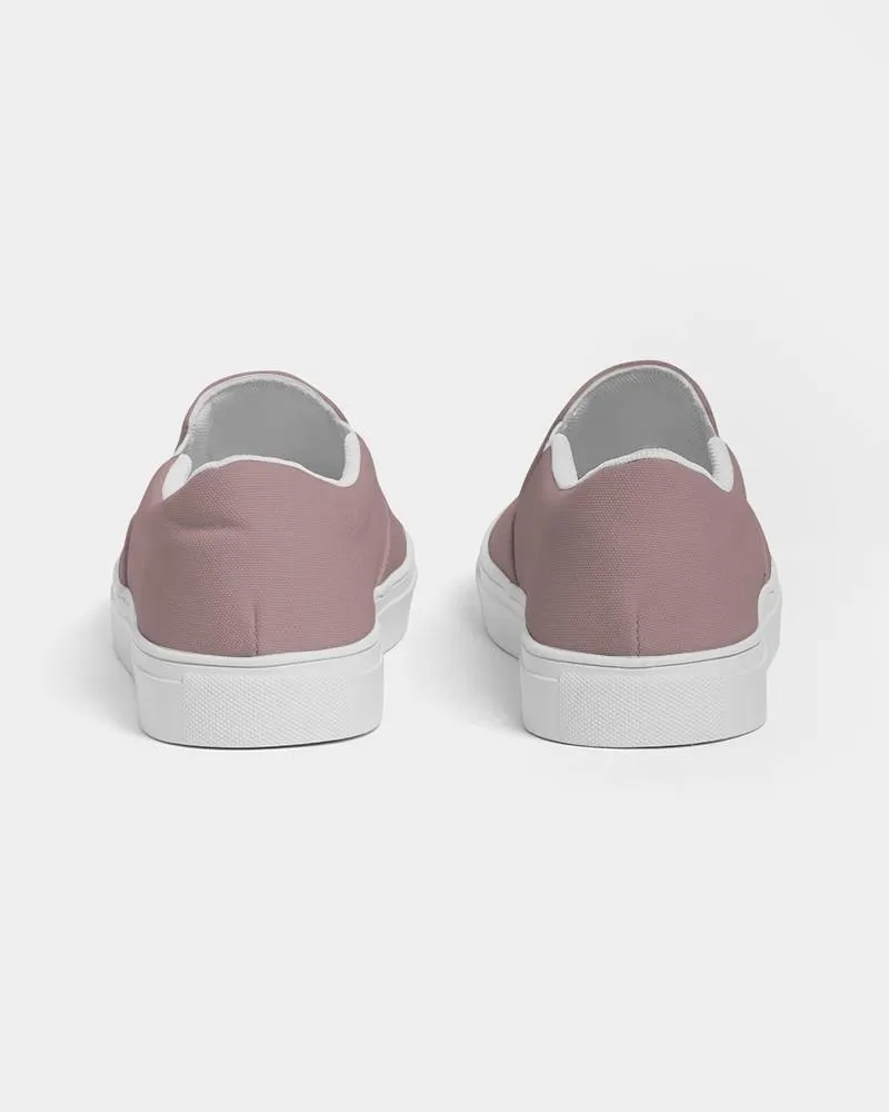 Shaded Pale Pastel Pink Brown Slip-On Canvas Sneakers | Women's | C0M30Y15K30