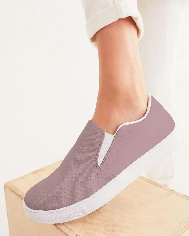 Shaded Pale Pastel Pink Brown Slip-On Canvas Sneakers | Women's | C0M30Y15K30