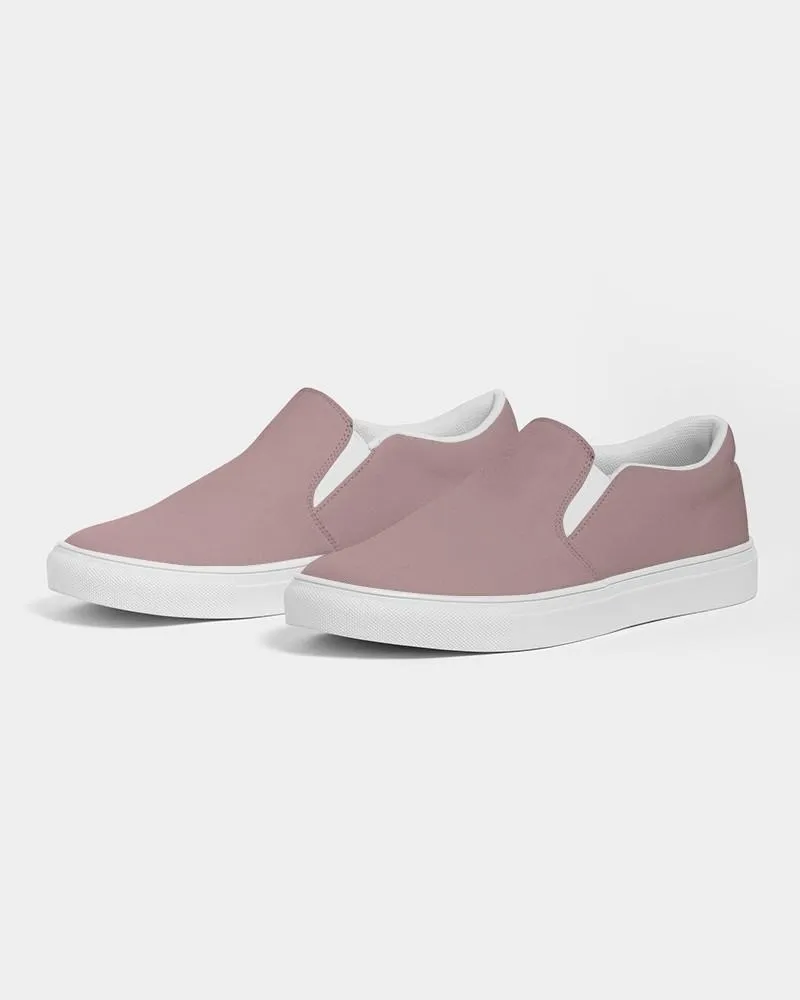 Shaded Pale Pastel Pink Brown Slip-On Canvas Sneakers | Women's | C0M30Y15K30