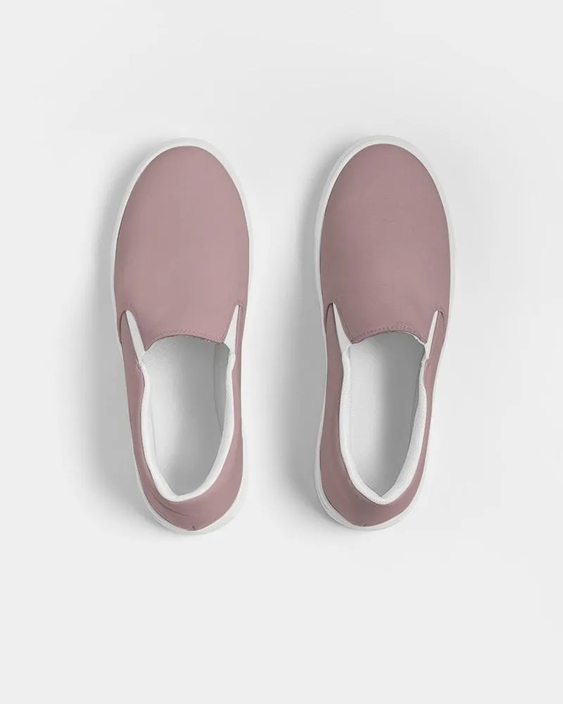 Shaded Pale Pastel Pink Brown Slip-On Canvas Sneakers | Women's | C0M30Y15K30