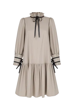 Simone Beige Cotton Dress