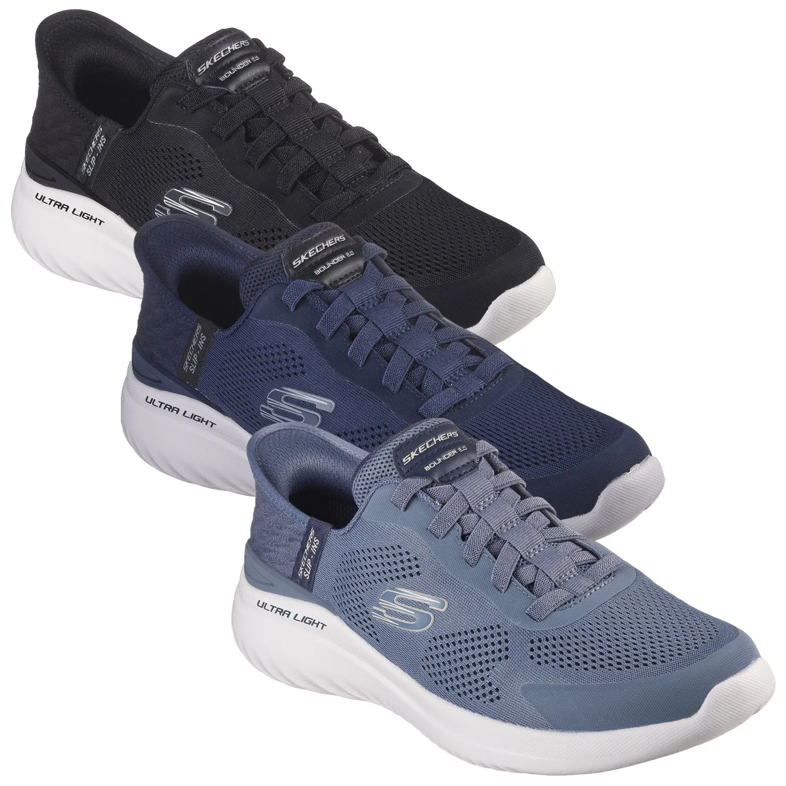 Skechers Mens Bounder 2.0 Emerged Slip-Ins Trainers