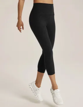 Spacedye Walk And Talk High Waisted Capri Legging: Darkest Night