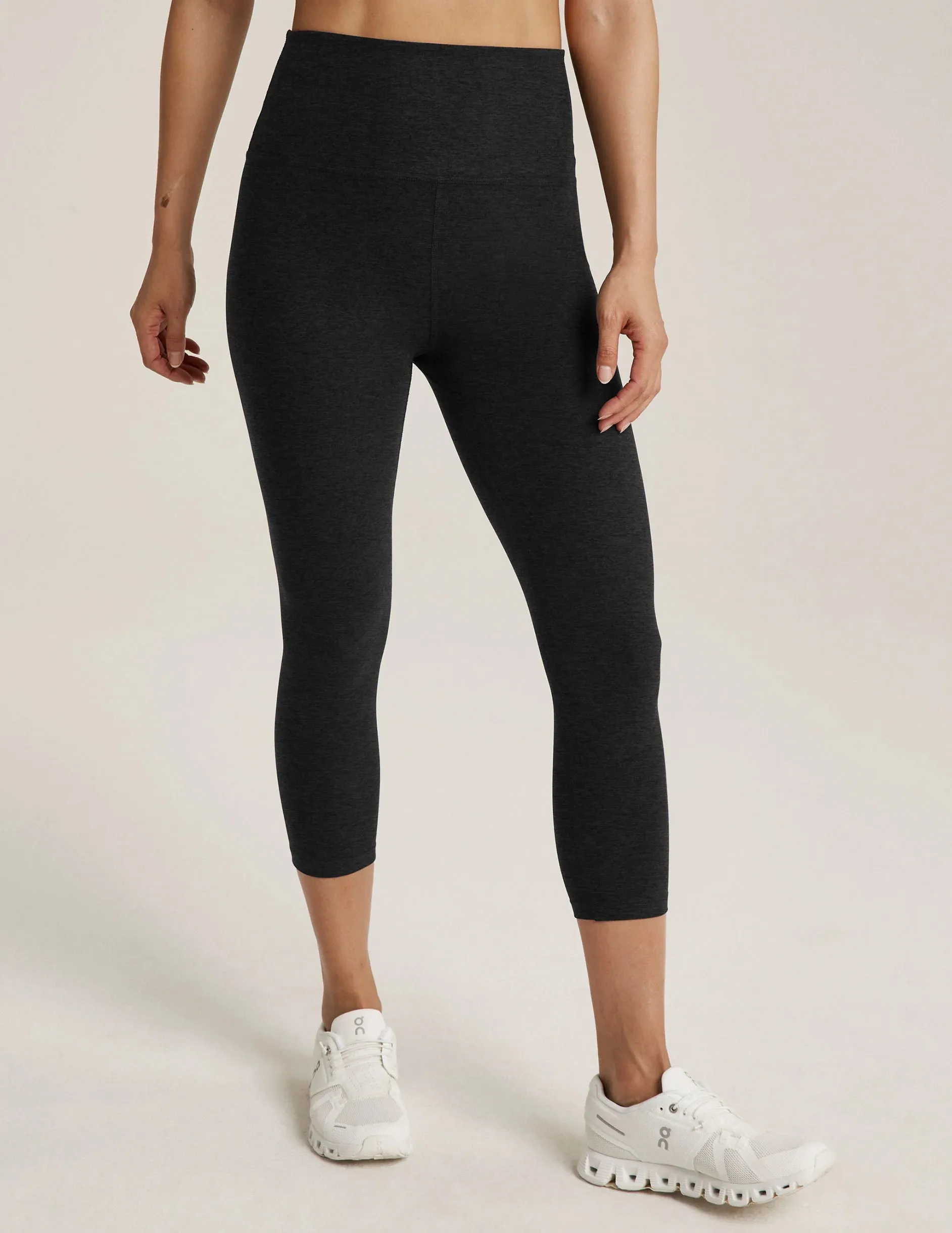 Spacedye Walk And Talk High Waisted Capri Legging: Darkest Night