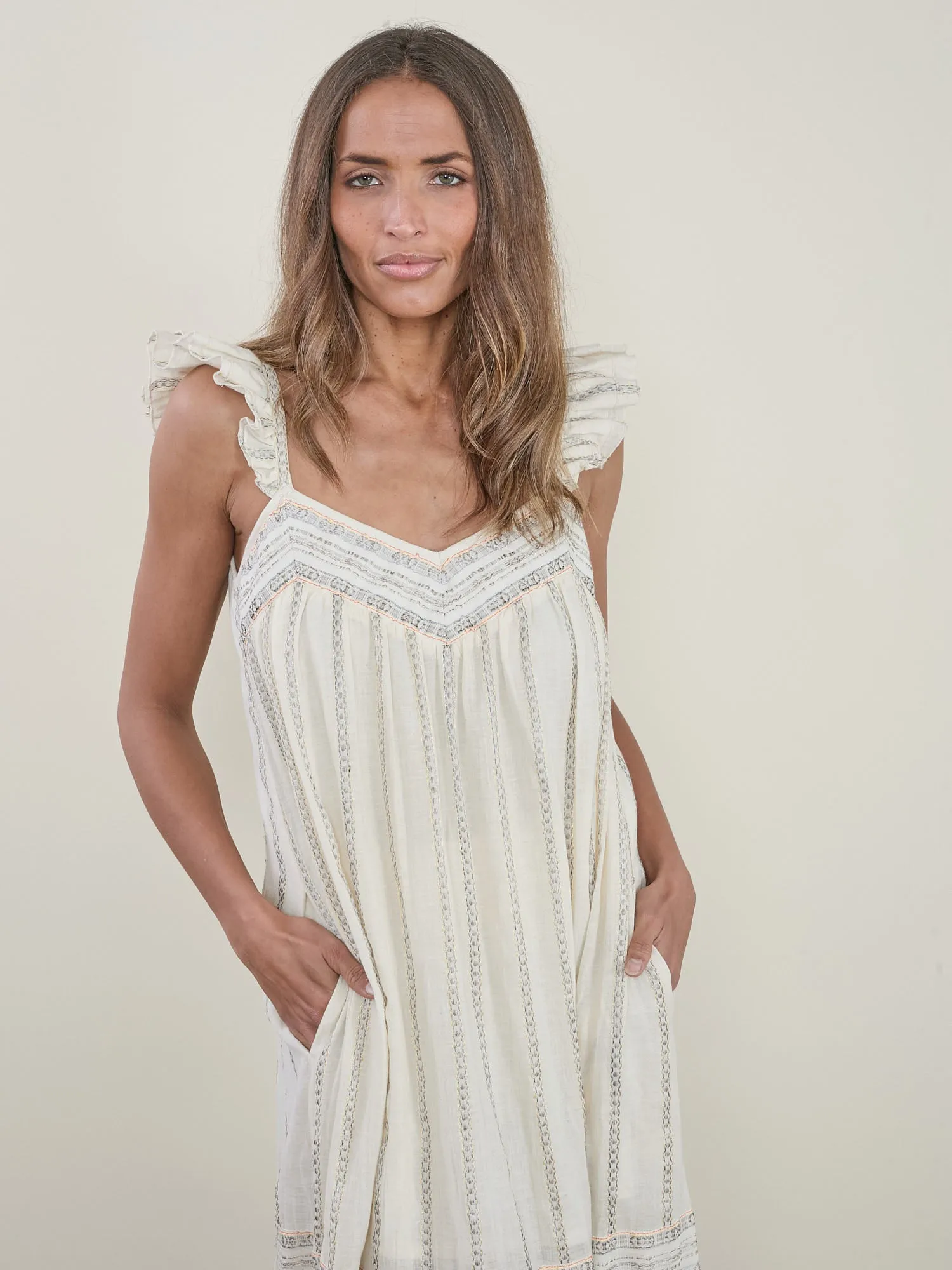 Swami Long Dress Cream