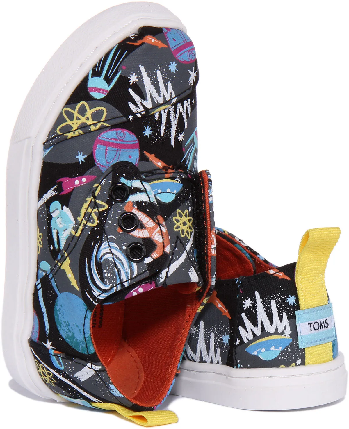 Toms Tiny Cordones In Black Multi For Infants