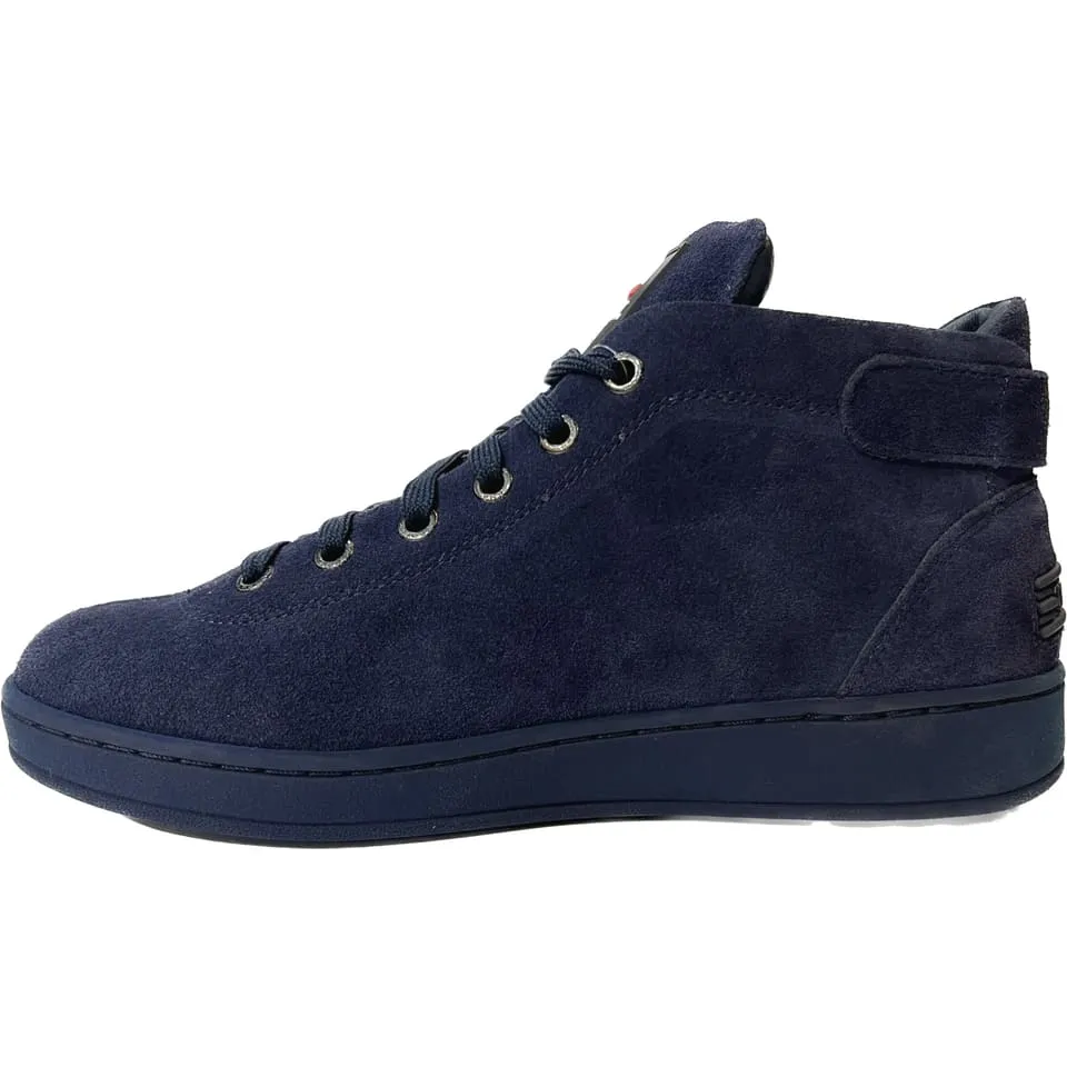 Travel Fox Men's Navy Blue Suede High Top Sneakers 915601-247