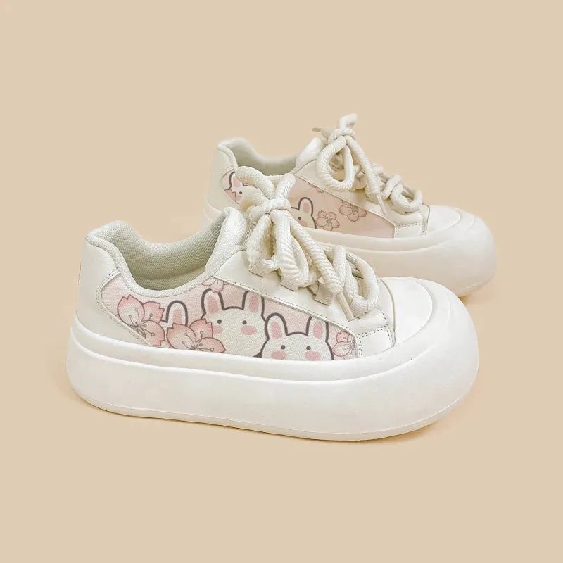 Ultra Chunky Sole Sakura Bunny Casual Sneakers - Women's