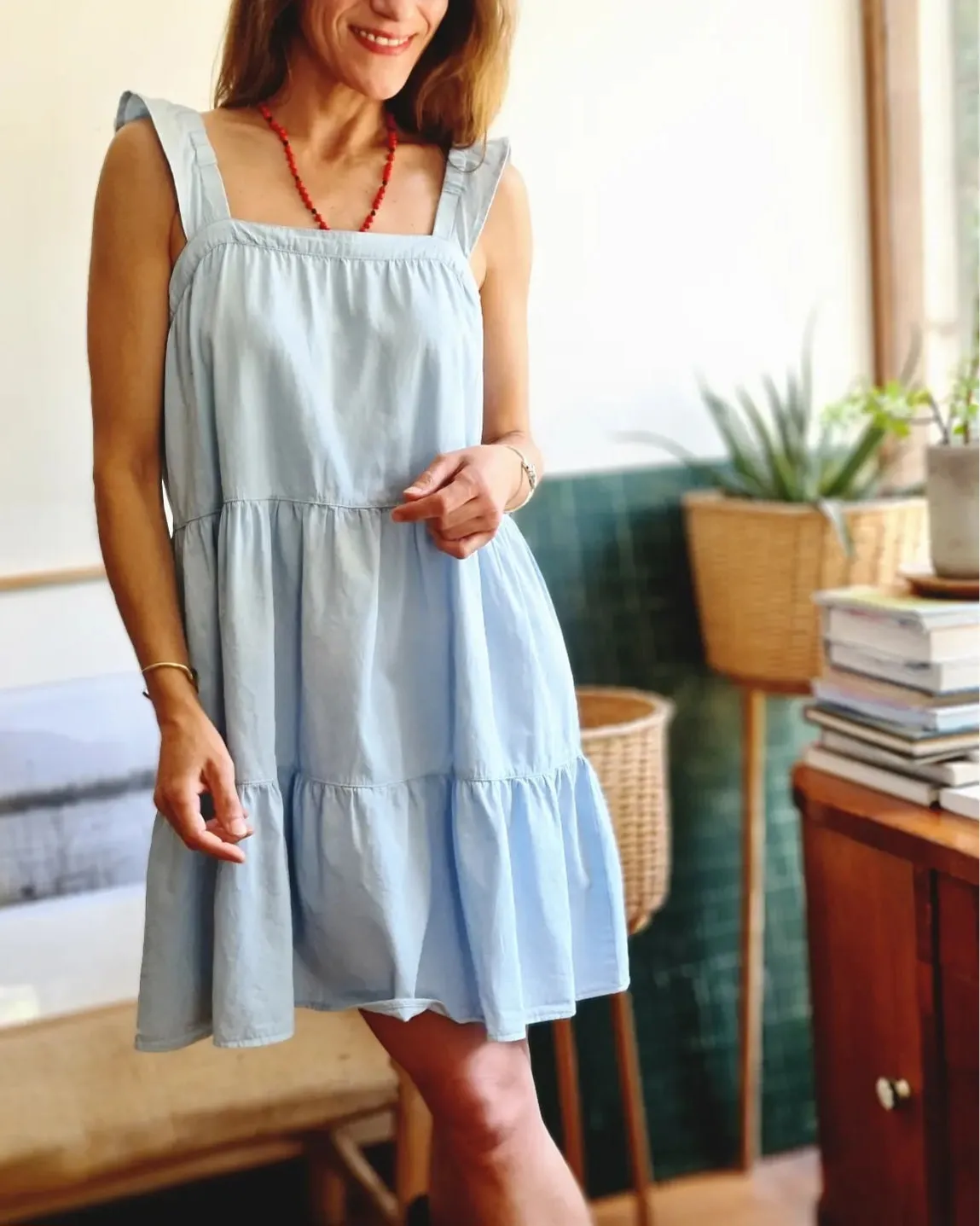 Vestido Jeans Celeste.