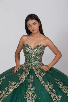 Vestido Verde Esmeralda para Quinceañera en Promoción. Ragazza Fashion