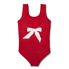 VIOLA GIRLS' SWIMSUIT IN RED IN SIZE 0-2Y