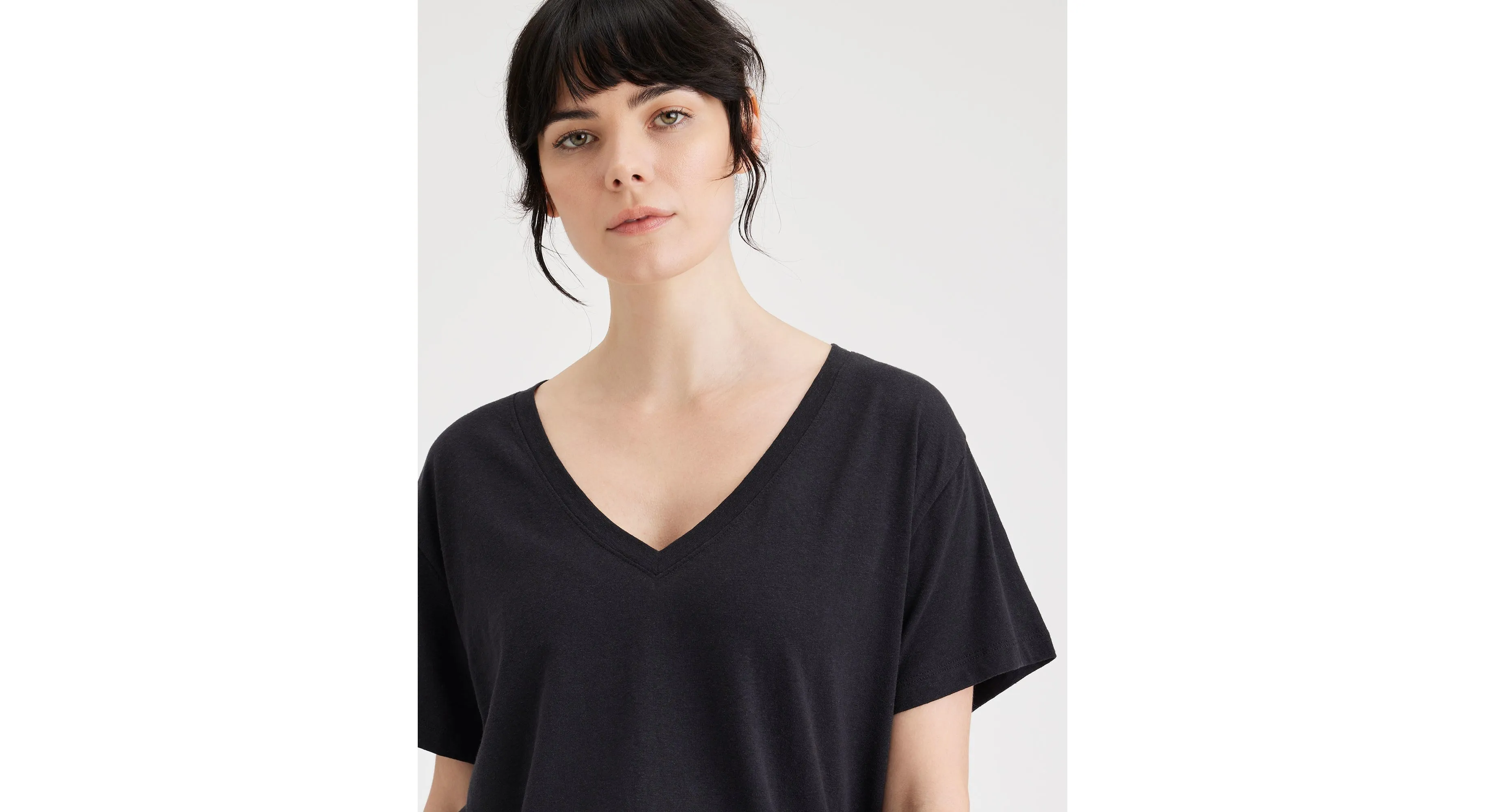 Women's Deep V-Neck Tee Shirt