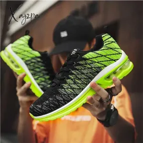 Xajzpa - Casual Men's Running Shoes Air Cushion Breathable Lightweight Fashion Male Tennis Sneakers Men Lace-up Outdoor Sports Traienrs