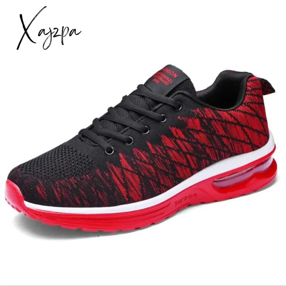 Xajzpa - Casual Men's Running Shoes Air Cushion Breathable Lightweight Fashion Male Tennis Sneakers Men Lace-up Outdoor Sports Traienrs