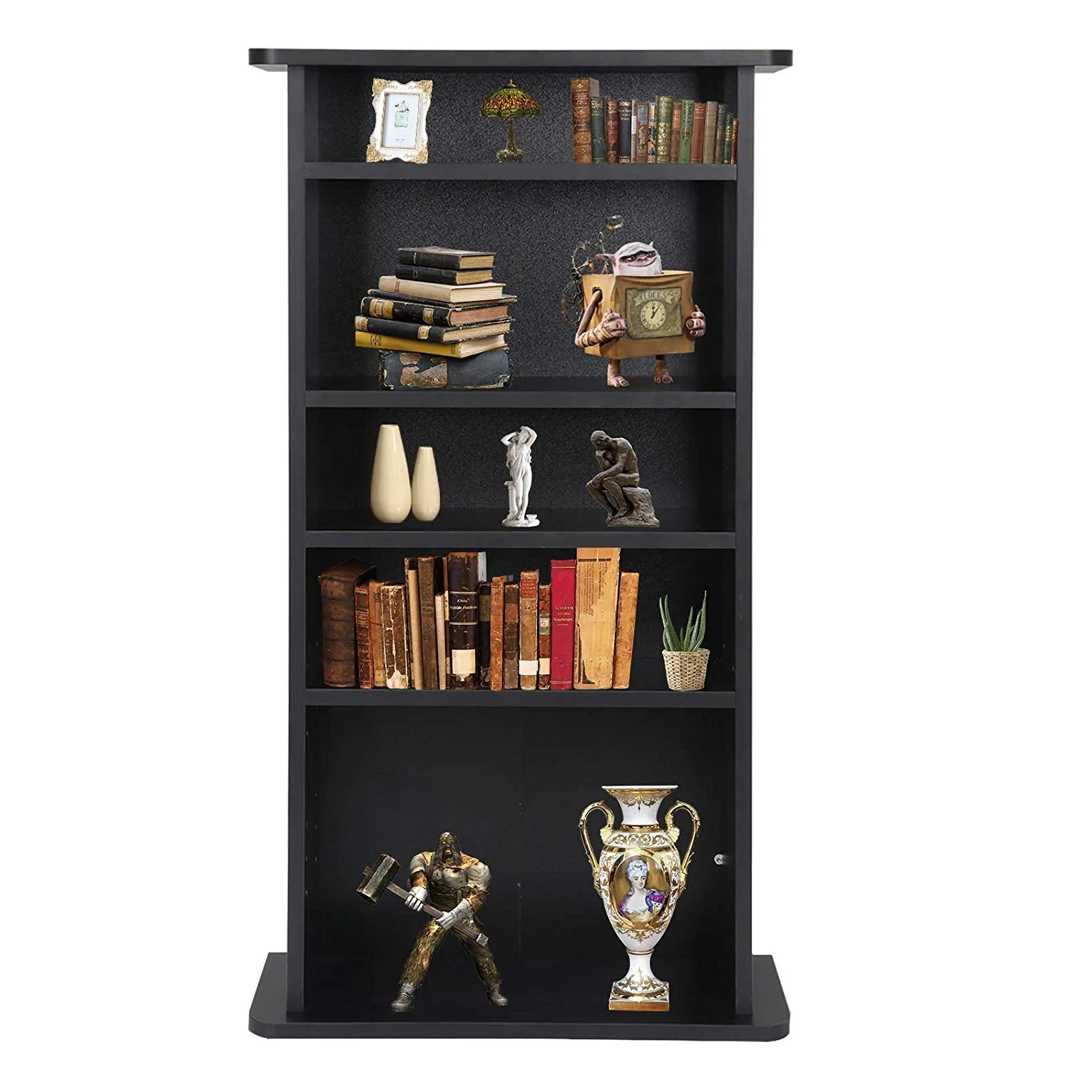 ZENY™ Multimedia Storage Cabinet DVD Rack Book Shelf Organizer Stand Audio Media Tower, 36" X 19" X 7"