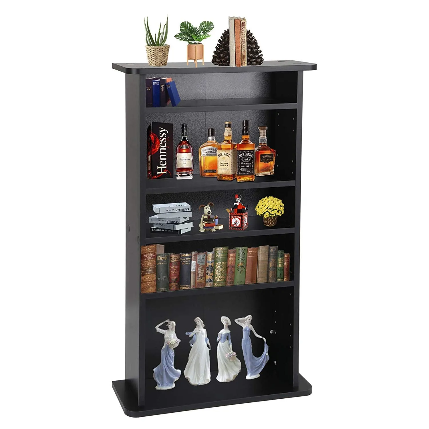 ZENY™ Multimedia Storage Cabinet DVD Rack Book Shelf Organizer Stand Audio Media Tower, 36" X 19" X 7"